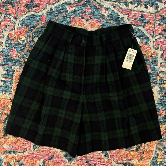 NWT Vintage Bridgewater classics wool shorts in black watch plaid. - Picture 2 of 5